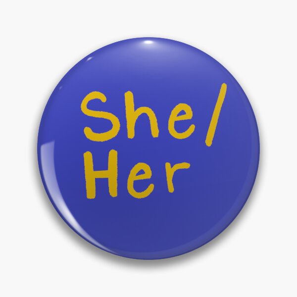 Item preview, Blue She/Her (Yellow Text) designed and sold by Smoltsuki.