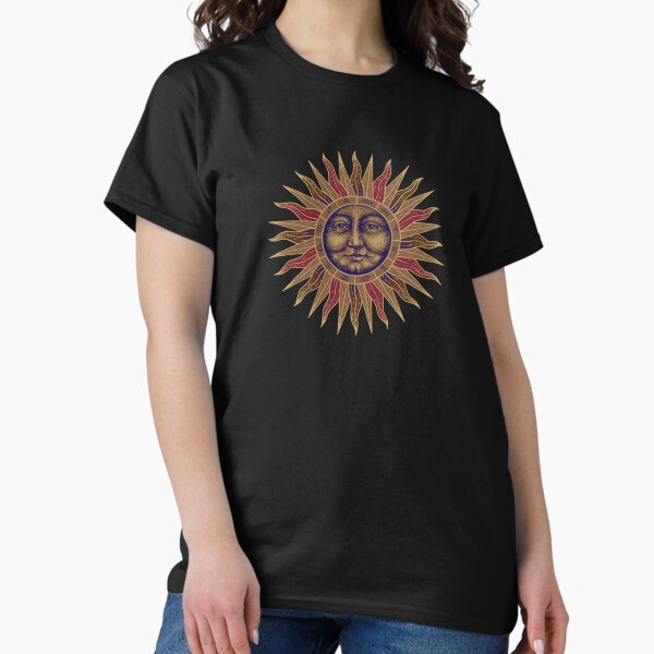 Vista previa del artículo con la obra «Celestial Golden Sun Face», diseñado y vendido por sandersart.