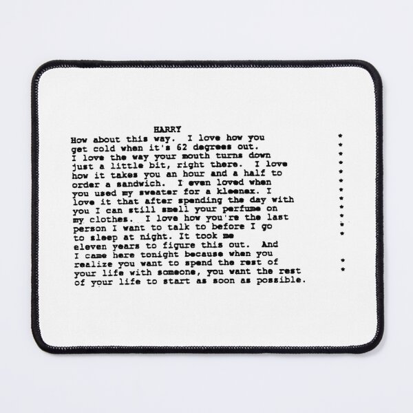 Item preview, WHEN HARRY MET SALLY SCRIPT designed and sold by shasark.