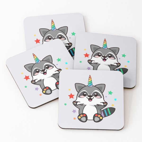 Item preview, Raccoonicorn cute unicorn raccoon the magical trash panda pattern for kids designed and sold by portrait4you.