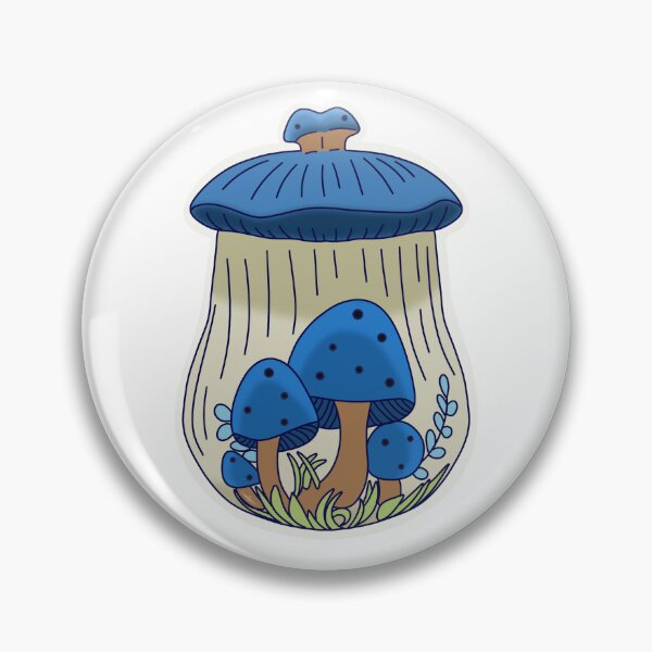 Item preview, Blue Arnel Happy Mushroom Canister  designed and sold by Corissa Livingston.