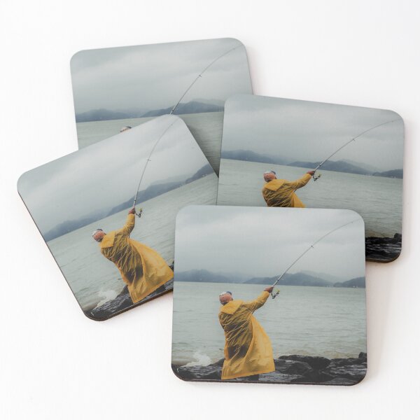 Item preview, Fishing Off Shore On Rainy Day  designed and sold by monteartist.