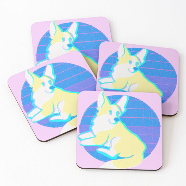 Item preview, Retro Vaporwave Corgi designed and sold by wavelengthss.
