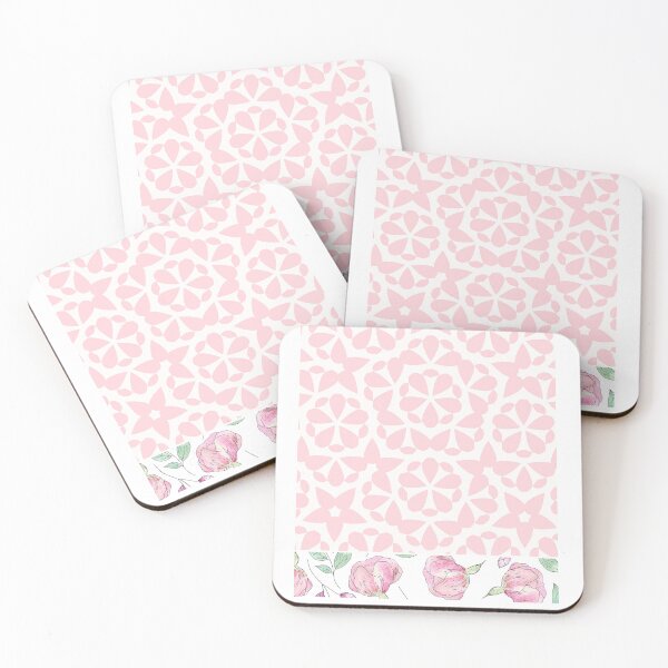 Item preview, Pink and white mosaic print seamless design designed and sold by PalomaHealing24.