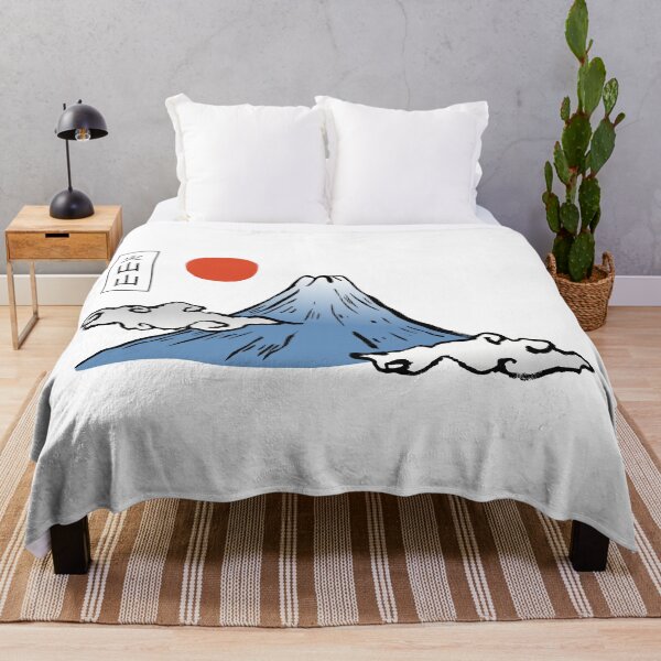 Item preview, Japanese style hand drawn volcanic mountain designed and sold by whyNautDesigns.