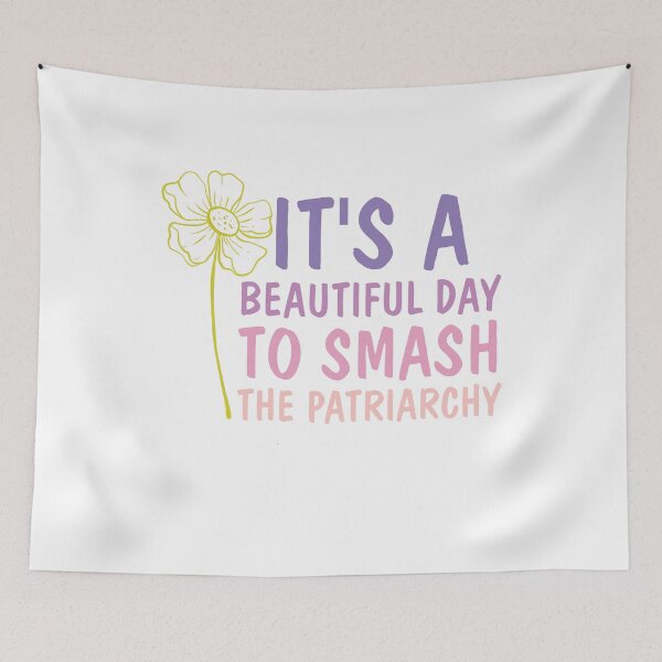Item preview, It's A Beautiful Day To Smash The Patriarchy - Pro Choice Flower Feminism Essential T-shirt designed and sold by Achrafilla1.