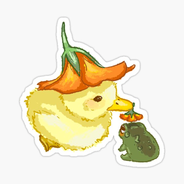 Item preview, Duck and Frog Flower Hat designed and sold by Megan Sundquist.