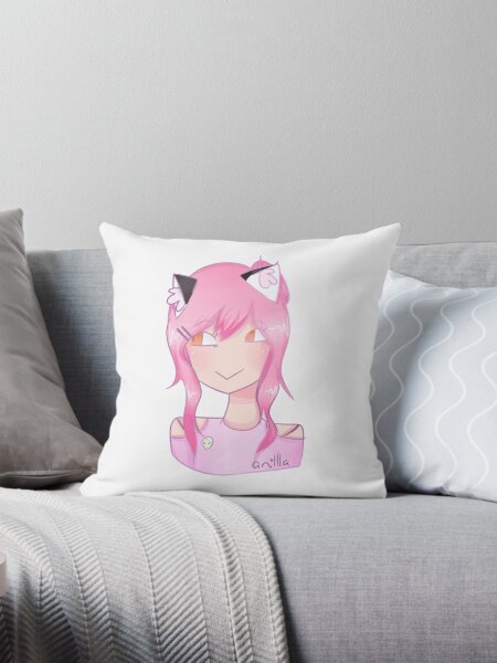 Rare aphmau youtuber Minecraft Roblox gamer anime double deals sided pink pillow