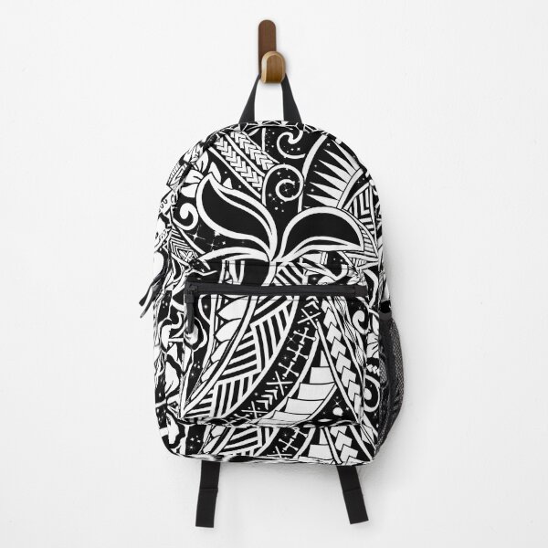 Item preview, Hawaiian - Samoan - Polynesian Black And White Tribal Leaf With StarField designed and sold by sunnthreads.