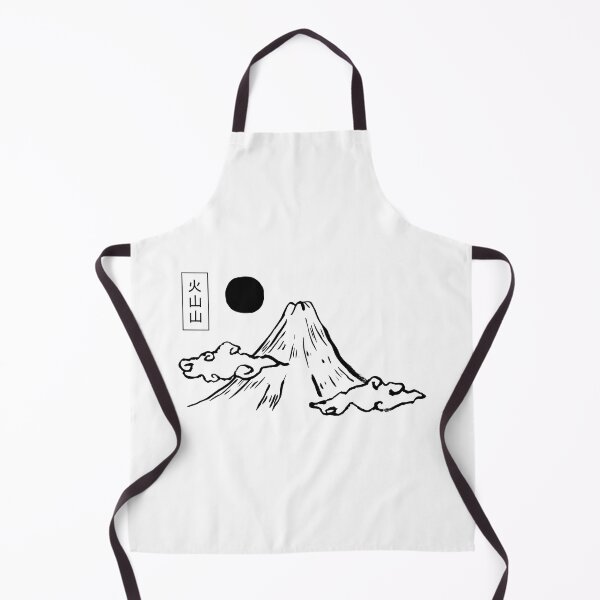 Item preview, Japanese style hand drawn volcanic mountain designed and sold by whyNautDesigns.