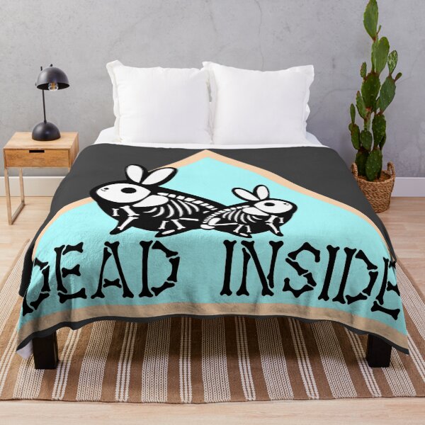Item preview, Dead Inside Skeleton Rabbits Blue designed and sold by ChiweenieHobbit.