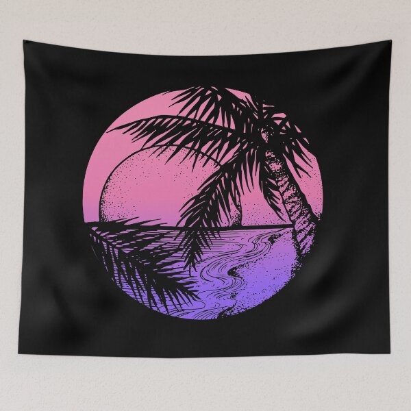 Item preview, Synthwave Sun Palm Tree neon designed and sold by Pau Baz.