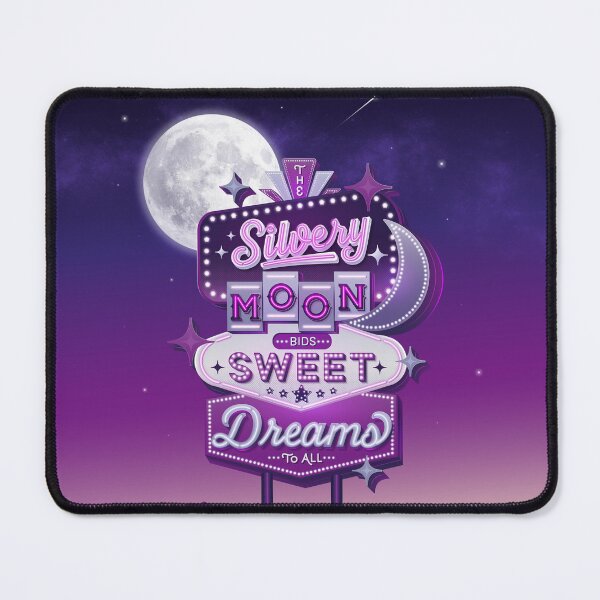 Item preview, Vintage Neon Sign (Silvery Moon) designed and sold by Katrina Sutton.