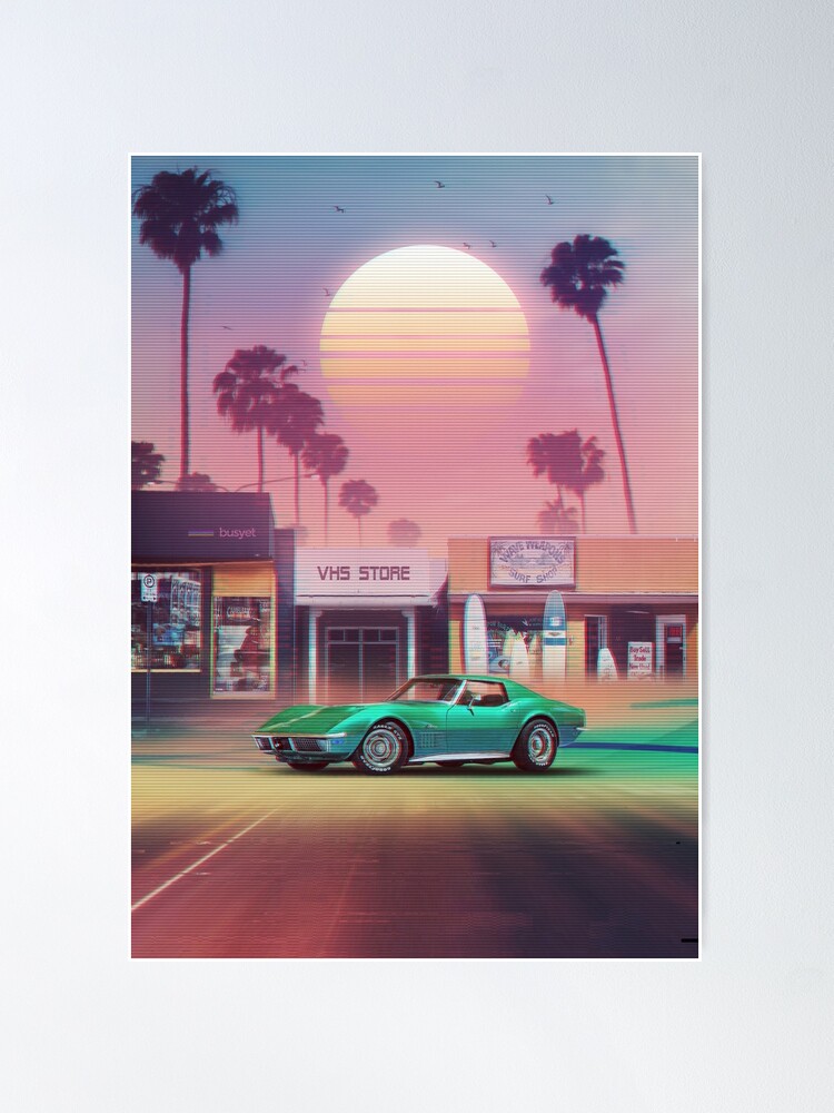 Alternate view of Synthwave Sunset Drive Poster