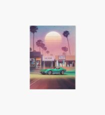 Synthwave-Sonnenuntergang-Antrieb Galeriedruck