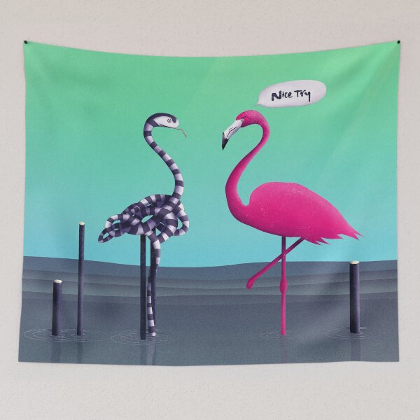 Item preview, Nice Try, Flamingo!  designed and sold by schwebewesen.