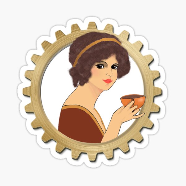 Steampunk Virgo (design 1) Sticker