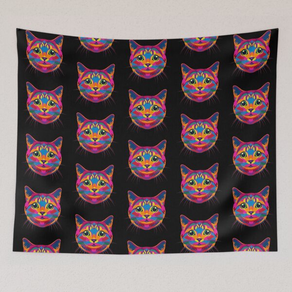 Item preview, Cute cat head pop art illustration  designed and sold by nickardi.