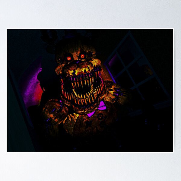 Nightmare Fredbear Poster for Sale by SmolSquooshShop