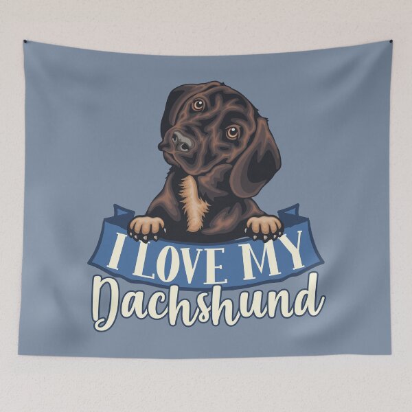 Item preview, I Love my Dachshund designed and sold by DebbisPalette.