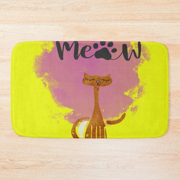 Item preview, Meow Atomic Retro Cat on Yellow designed and sold by LisWilliams.