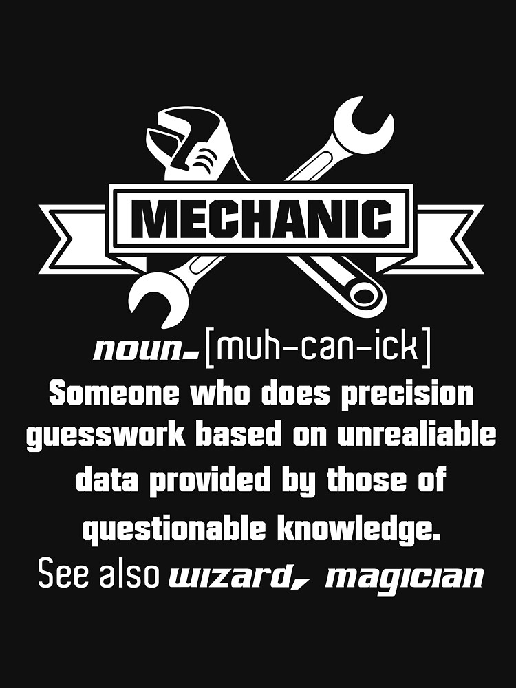 "Mechanic Definition Shirt" Tshirt by WarmfeelApparel Redbubble