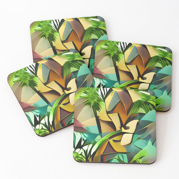 Item preview, mid-century tropical jungle original art designed and sold by Surrealarts727.