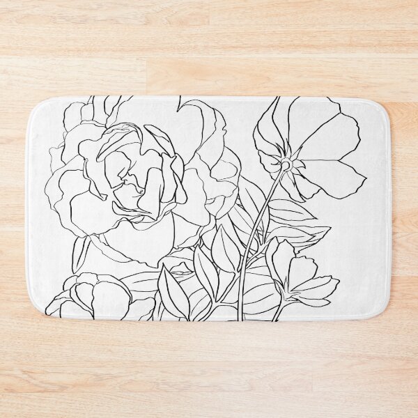 Item preview, Peonies - Black Lines designed and sold by Saanis.