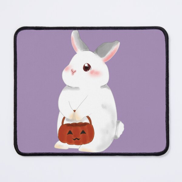 Item preview, White Bunny prepare to Trick or treat_ Bunniesmee Halloween Edition designed and sold by bunniesmee.