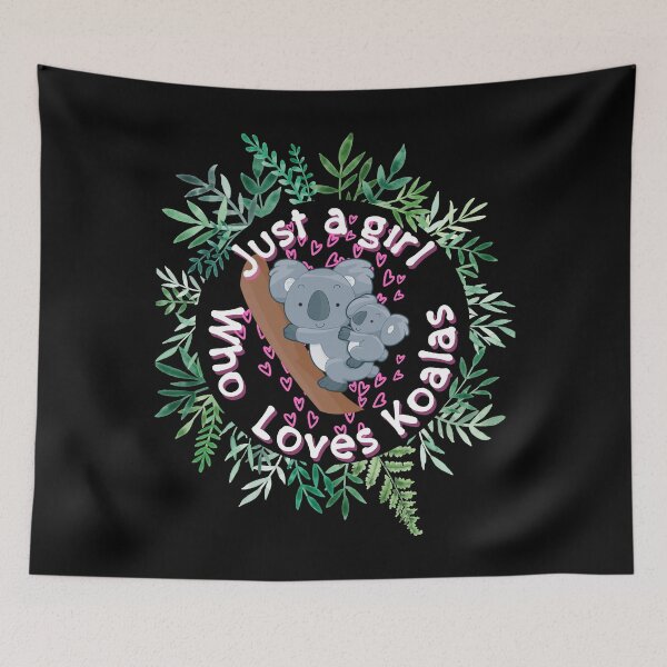 Item preview, Just a girl who loves koalas, adorable cartoon koala mama and baby designed and sold by allycat57.