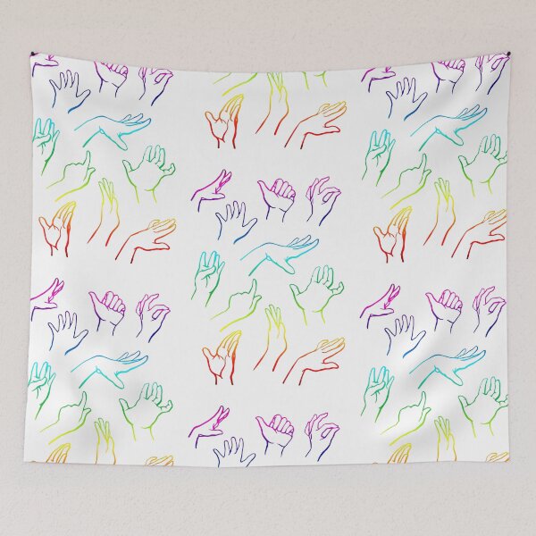Item preview, Hands gestures in rainbow colors designed and sold by AnnaRuz.