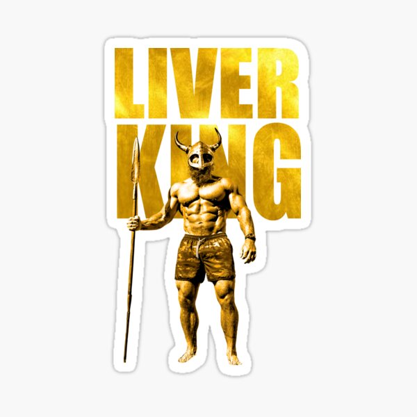 " The Liver King Viking" Sticker for Sale by Lowgik Redbubble