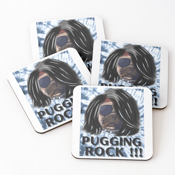 Item preview, Cool,Pug,Rock-80s,Dog,Hair-Pugget,Rock designed and sold by GarnersDesigns.