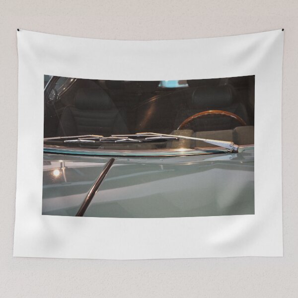 Item preview, Detail of hood with windshield of blue car designed and sold by oanaunciuleanu.