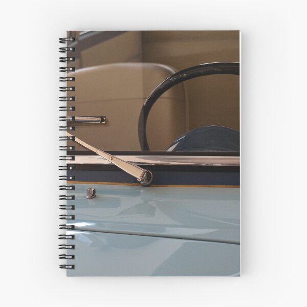 Item preview, Detail of hood with windshield and steering wheel of blue car designed and sold by oanaunciuleanu.