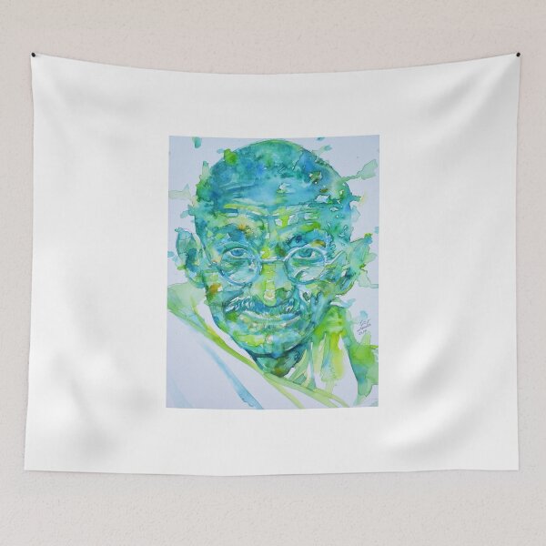 Item preview, MAHATMA GANDHI - watercolor portrait.6 designed and sold by lautir.