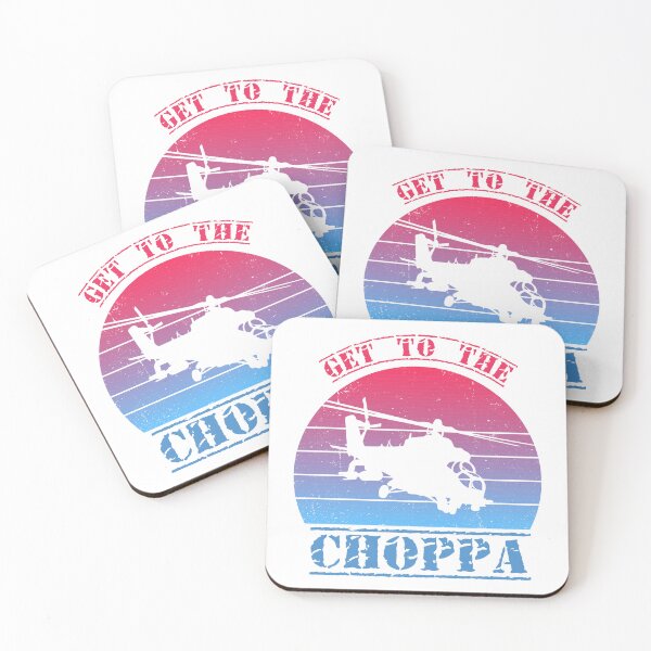 Item preview, Get to the Choppa - Funny Retro Helicopter Vintage Sunset Design designed and sold by dschiffer12.