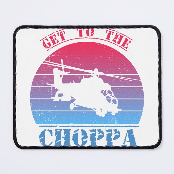 Item preview, Get to the Choppa - Funny Retro Helicopter Vintage Sunset Design designed and sold by dschiffer12.