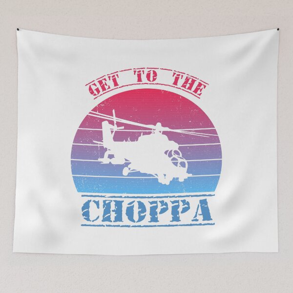 Item preview, Get to the Choppa - Funny Retro Helicopter Vintage Sunset Design designed and sold by dschiffer12.
