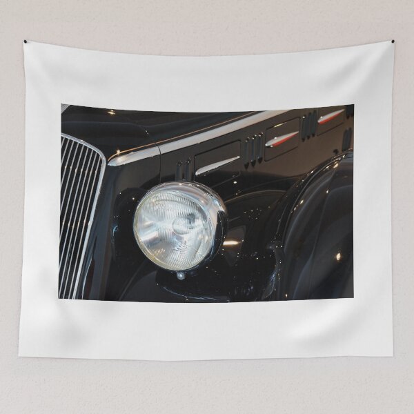 Item preview, Classic black car detail of head round lamp designed and sold by oanaunciuleanu.