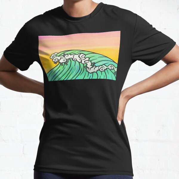 green wave Active T-Shirt