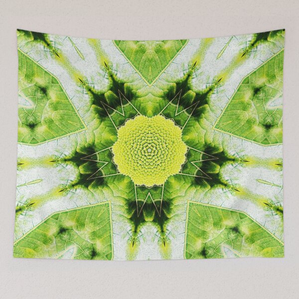 Item preview,  ABSTRACT PAINTED GEOMETRIC ART BREADFRUIT PATTERN WITH LEAVES. designed and sold by Ralek.