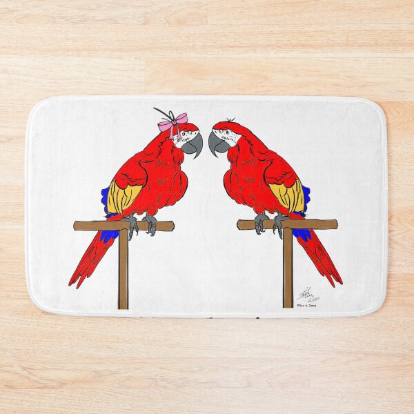 Item preview, Crazy Bird Person with Scarlet Macaws designed and sold by Laughing Parrot Studio.