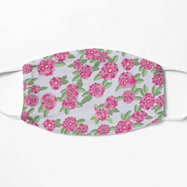 Lavender dahlia floral print Flat Mask