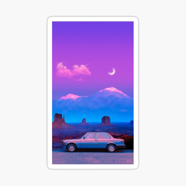 neon-classic-car-in-nevada-sticker-for-sale-by-haythamarts-redbubble