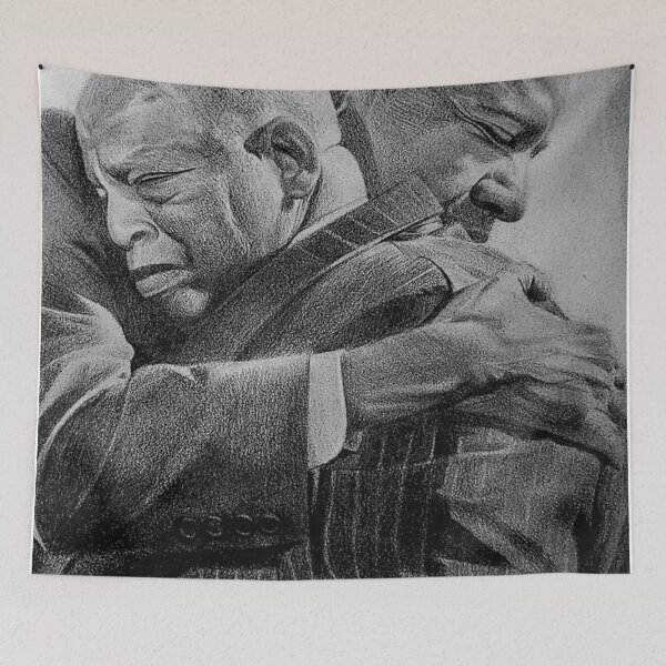 Item preview, Barack Obama and John Lewis hugging each other designed and sold by Ericawsmedley.