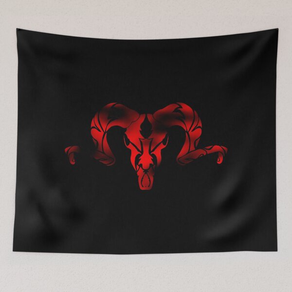 Item preview, Ram Skull Black Red designed and sold by Cassie Kitching.