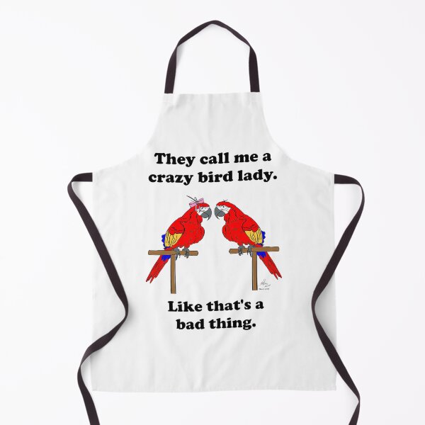 Item preview, Crazy Bird Lady with Scarlet Macaws designed and sold by Laughing Parrot Studio.