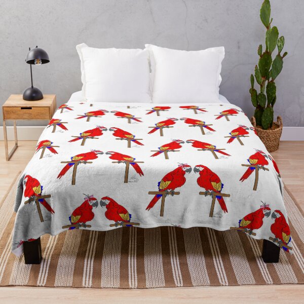 Item preview, Crazy Bird Lady with Scarlet Macaws designed and sold by Laughing Parrot Studio.