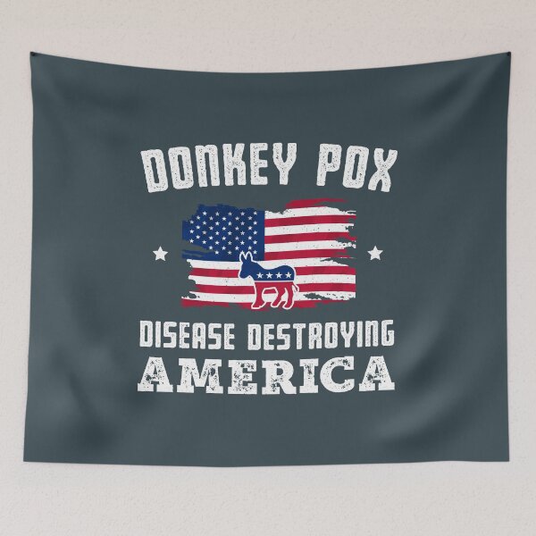 Item preview, donkey pox the disease destroying america Funny Anti Biden designed and sold by KOURCHAL ART.